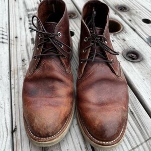 Red Wing Shoes Brown Chukka Boots Leather Classic 12